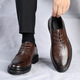 Cartelo Herrenschuhe neue Herren Herbst Business Herren formelle Verschleiß atmungsmaschiger weicher Lederschuhe Britische Softleder Casual Bräutigam heiraten 9903 Black Basic Model 38