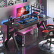 Orenford computer desk desktop home e-sports game table office desk simple study desk carbon fiber texture single table-120*60 upgraded e-sports table