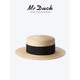 Mr DUCK star's same style, light luxury, extra fine hand-woven straw hat for women, French style flat top hat, multi-size hat