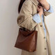 Bulldrome Women's Bag 2025 Nuevo diseño de nicho de nicho Bolso de cuero de alta gama Bolso para mujeres Versátil Versátil de un solo hombro Crossbody Bolse de moda de color caqui-Large-1396 (Aimorii)