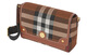Burberry à carreau à carreaux en tricot en cuir en cuir en cuir en cuir à main le corps crossbody pour les femmes, brun de bouleau foncé, emballage de base (sac + sac à poussière)