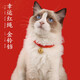 Big Cat Diary Cat Collar Collar Decoration Pet Necklace Collar Kitten New Year Red Rope Bell Collar Dog Collar Red Rope Collar Gold Bell With Sound