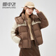 Snow Flying (SNOWFLYING) thickened down jacket short women's 2025 new fashion contrast color simple casual small winter warm jacket