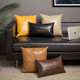 Luxury Luxury Blocking Huile Cire d'oreiller en cuir canapé canapé-coussin