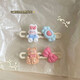 Internet celebrity cartoon bear cloud duckbill clip new cute sweet girl side bangs chuck headdress card for children 2 pieces of bear bow + rabbit candy