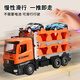 Light follows my will children's toy car alloy truck deformation big truck engineering track sliding ejection car boy birthday gift deformation ejection big truck red 12 alloy car