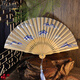 Sailotou Light Luxury Fan Ancient Style Folding Fan as a Gift High-end Suzhou Embroidery Fan Cheongsam Su Embroidery Double-sided Embroidery Girls' Middle School Gardenia