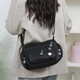 New large capacity waterproof nylon European and American fashion trends for women with large capacity simple and versatile retro one-shoulder crossbody bag black