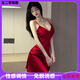 其他/其它类成人性感吊带睡裙露背激情衣服套装制服诱惑火辣睡衣 694酒红色外袍 均码