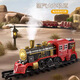 Parking à grande vitesse Parking Lot Children's Electric Train Set Car Track Track Train Train Model Toy Boy [Version rechargeable] Modèle de luxe classique (100 * 20
