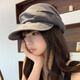Yuna Japanese simple solid color beret hat for women summer thin literary retro painter hat temperament breathable newsboy octagonal hat gray one size