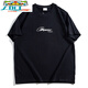 Zoci American Casual Locky groß in Kurzärärt-T-Shirt Herrenmodemarke Ins Fat Man Lose plus Fett plus großer runder Nacken halbärmelig A6627-Weiß 2xl (Empfohlen 140-160jin [Jin gleich 0,5 kg]))