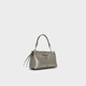 CHARLES/KEITH25 autumn new product retro simple handheld small square bag crossbody bag CK2-50671788 Pewter tin grey S