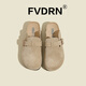 Zapatillas de punta de bolsas de estilo de lujo para mujeres 2025 NUEVO SUMERA RETRO RETRO CASA SULLA SULLA SULLA BIRKENSTOCK HCS-828-1A LIGHT KHAKI 40