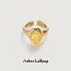 Amber Lollipop Wang Yuwen's same style crystal ring women's open index finger ring anniversary birthday gift for girlfriend and wife