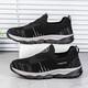 Middle-aged and elderly people's walking shoes for women breathable and comfortable non-slip elderly shoes soft and skin-friendly flying mesh travel hiking shoes XE-9928 light gray 36