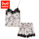 Catman (MiiOW) pajamas for women ice lace sling shorts summer 2025 new cool thin home clothing set 50M9902 M