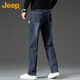 JEEP jeans men's autumn and winter loose straight casual pants men's trendy and versatile men's pants gray black blue 33
