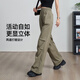 Yiyang yiyang pantalon de travail pour les femmes en été 2025 Nouveau style lié à deux legs sportifs à deux ports et pantalon de parachute droit lâche décontracté noir 28