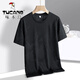 T-shirt à manches courtes à manches courtes pour hommes en été cool Nouvelle glace en soie à manches à manches à manche à manches pour hommes lâches, absorbant en sueur et top respirant BJZ826 Gray XL environ 125-140jin [Jin est égal à 0,5 kg]