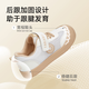 Terranis Autumn New Kindergarten Indoor Shoes Mesh Breathable Soft Soled Children's Canvas Shoes Baotou Anti-collision Toddler Functional Shoes White/Apricot 27 Suitable for Feet Length 16.5cm