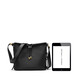 GOLDLION G+ women's bag shoulder bag cowhide fashion women's crossbody bag drawstring large capacity bucket bag black 23*13*21cm