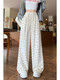 [White Blumen] Frauen lässig Wide Legs Frauen lose geradlinig 2025 Sommer Neue kleine Sporthose Aprikose Farbe L Empfohlen 115-125jin [Jin entspricht 0,5 kg]
