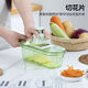 Reputation Special Offer Multifunctional Grater Home Shredding Kitchen Artifact Grater Slicer for Cutting Vegetables and Potato Shreds Dezhi Seiko 5 Blades + Hand Guard + Vegetable Storage Box