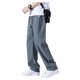 Trueves [ice silk quick-drying dripping] pants men's summer 2025 new straight loose casual sports pants 6636 military green 2XL