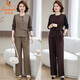 
Golden Fox Mom Dignified and Atmospheric Set Autumn Vest Jacket 2025 New Middle-aged and Elderly Women's Spring and Autumn Top Khaki 753 2XL Recommended 110-125Jin [Jin equals 0.5 kg]