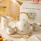 Meidu ceramic water set mug afternoon tea living room flower teapot teacup set housewarming wedding gift box small daisy flower tea set one pot four cups