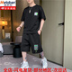 Meloban Summer Herren T-Shirt Casual Set 2025 New Teen Fashion Loose Short Sleeve Shorts Set Match K12532 Gray (Set) M.