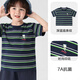 
Uniqkuku [same style in the mall] boys summer suit short-sleeved striped T-shirt denim shorts children baby trendy children summer U15870 denim medium blue 90 cm