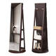 Yunmao mo miroir meubles de maison rotation de miroir tridimensionnel miroir du sol entièrement du sol miroir de rangement multifonctionnel armoire à bijoux de rangement modélisation de rotation 6227-blanc + lumière interne monochrome