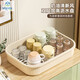 JD Logistics Plastic Tea Tray Simple Tray Home Tea Cup Living Room Coffee Table Tea Table Drainage Water Storage Large Size 39*30*8cm