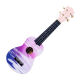 
ALOHA Ukulele Beginners Men, Girls, Students, Children's High-Precision Instrument Small Guitar Fresh Graffiti Painting Graffiti-Purple 21 Inches