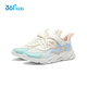 361 zapatos para niños, zapatillas para correr para niños, calzado para niños ligero de malla grande y transpirable para niñas, zapatos deportivos, blanco 38