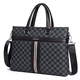 Cohnim kevin luxury men's briefcase laptop document shoulder cross-body bag as a Valentine's Day birthday gift for boyfriend C01834 plaid black shipped from the nearest warehouse large bag 14 inches