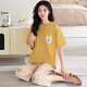 Langsha Pajamas для женщин в летнем чистом хлопке 2025 Новые укороченные брюки с коротки