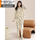 
Modal pajamas for women in spring and autumn pure cotton long sleeve simple casual lapel cardigan autumn and winter cotton casual home clothing suit for women PLD-Y1130 9227 M [recommended 80-100Jin [Jin equals 0.5 kg] wear]