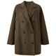 Tricolor 100 sheep wool 2025 winter new double-sided woolen coat double-breasted woolen coat M