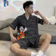 Zitronen-Slim-Herren-Pyjamas kurzärmeliger Sommer Thin Student Cartoon Teenager Sommer Lose Plus Size Jin [Jin entspricht 0,5 kg] Home Clothing Set 6627 [Set] V M [Vorschlag 80-100 Jin [Jin gleich 0,5 kg]]]