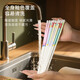 唐宗筷 拼色小清新陶瓷筷子5双装 五色分餐 一人一双 防滑耐高温 C3291