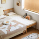 Lin's Home Furnishing 0.6*2.0m solid wood spliced bed baby with guardrails large bed side widening baby and adults can sleep LH271A1