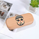 Boîte de verres portable pour les femmes avec des lunettes de soleil à grains de bois de niche rétro littéraire en bois