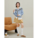 Inman College Style Cable Colorful Sweater 2025 Autumn Women's New Lazy Casual Lapel Knitted Sweater Light Blue XL