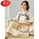 Langsha Frauen kurzärmeligte Pyjamas für Sommerdünnhosen im Sommer. Neue Kleidung im chinesischen Stil kann außerhalb von Lzy9905 m Code getragen werden