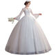 Main wedding dress for women 2025 new bridal lace super fairy dream wedding dress French fat spring and summer wedding dress center shaft V-neck white XS