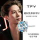 TFY moissanite diamond earrings for men 999 sterling silver single handsome diamond earrings high-end Valentine's Day gift for boyfriend 1 carat 6.5mm moissanite 999 sterling silver single pack