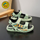 G.Duckkids Little Yellow Duck Boy Sandalen Sommer 2025 Neue Stil kleiner und mittelgroßer Jungen Leichtes weicher Boden Sommer Kinder Beachschuhe 6228 Schwarz und Grün 28 _inner Länge 17,8 cm